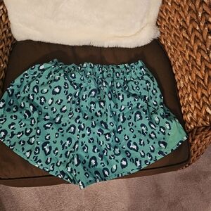 All in Motion Green Leopard Print Athletic Shorts
